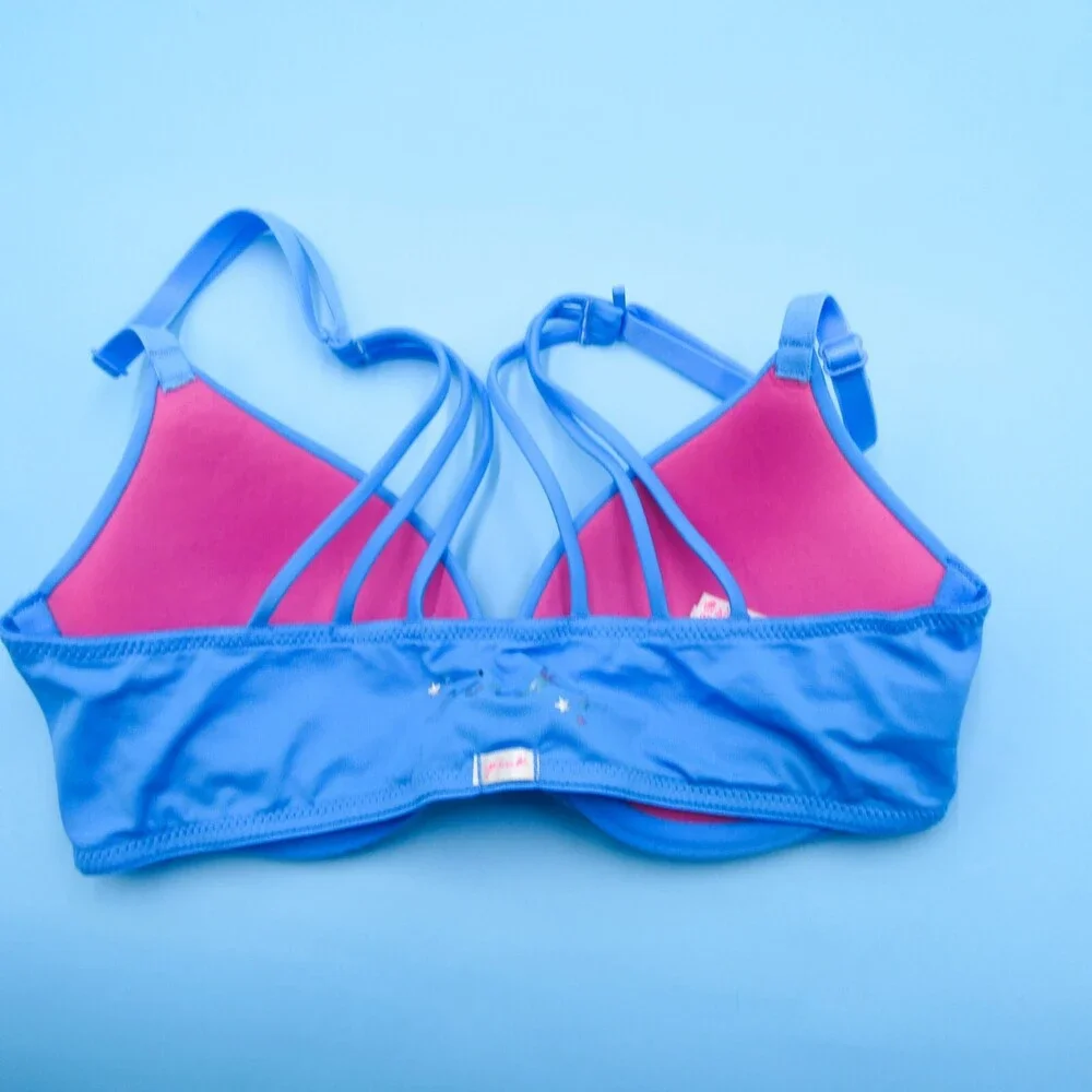 Victorias Secret 32B Wear Everywhere Push‎ Up Bra Blue Underwired Lingerie New